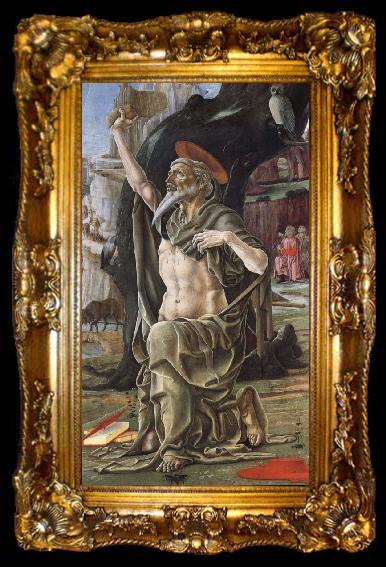 framed  Cosimo Tura Saint Jerome in the Desert, ta009-2
